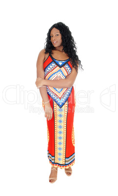 Beautiful African woman in dress.