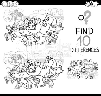 farm animals difference game