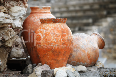 Ancient clay vases