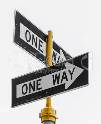 Couple of One way sign