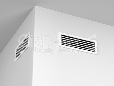 Air vents on the wall