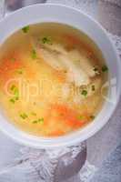 Fresh chicken soup