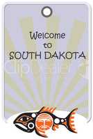 Stylish label for South Dakota