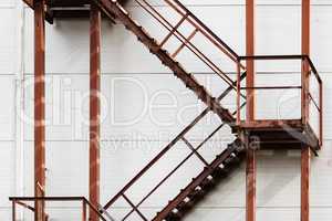 Rusty metal ladder