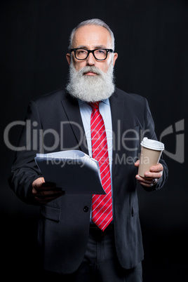 Senior businessman in eyeglasses