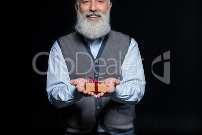 Man holding gift