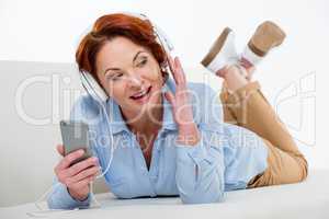 Woman using smartphone