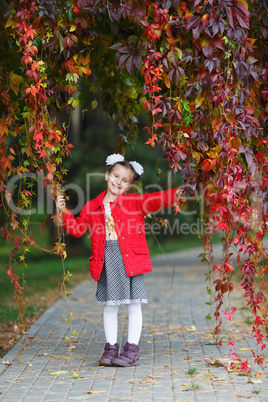 Girl in autumn park