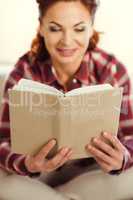 Woman reading book