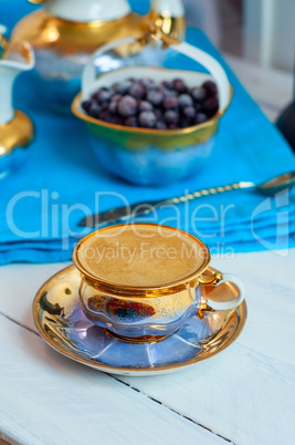 Vintage Table service on a white table