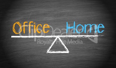 Office and Home - Work-Life Balance Concept