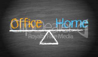 Office and Home - Work-Life Balance Concept
