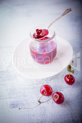 Jar of Cherry jam