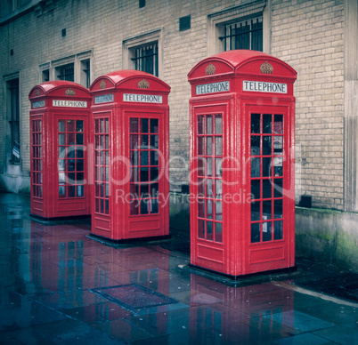 Retro look London telephone box