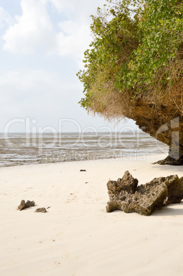 Small cove with a rock