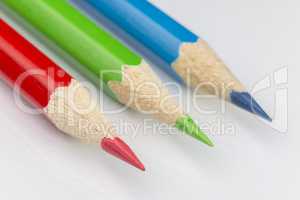 Conceptual visualization of RGB color pencils.