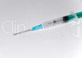 Syringe Plastic Medical Isolated on White Background.