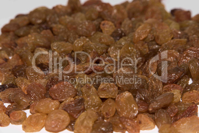 Raisin background, dry sultana seeds, vegetarian organic food