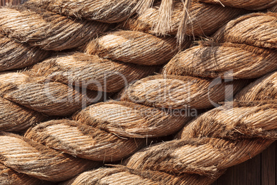 Golden burlap rope background