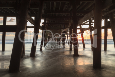 Under the San Clemente pier