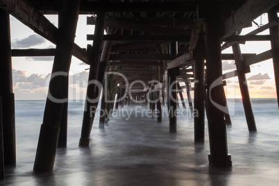 Under the San Clemente pier