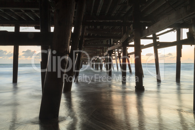 Under the San Clemente pier