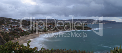 Rain clouds over Crescent Bay