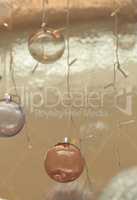 Clear Christmas ornament with lights