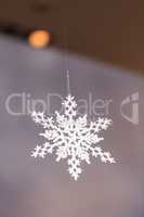 White and silver Christmas snowflake ornament