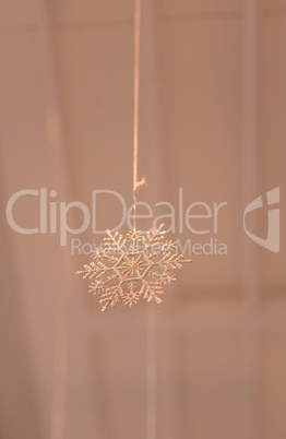 Gold and silver Christmas snowflake ornament