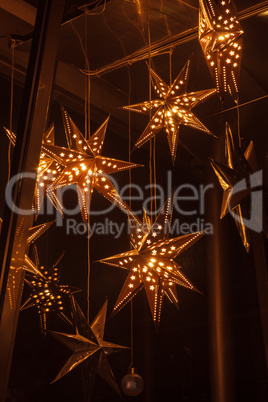 Hanging star lantern light background