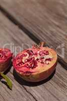 Fresh red organic pomegranate fruit Punica granatum