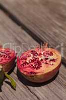 Fresh red organic pomegranate fruit Punica granatum