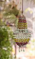 Colorful rainbow crystal chandelier