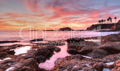 Sunset view of Treasure Island Beach