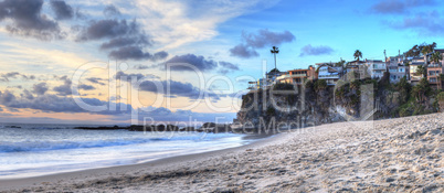 Sunset over the coastline of One Thousand Steps Beach