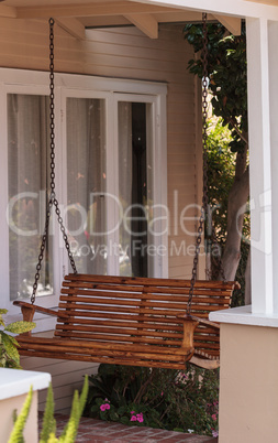 Wood porch swing and feng shui