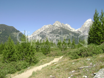 Mountains And Hiking Trail