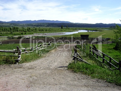 Dirt Road In Western Ranch