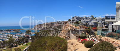 View of the walkway above the Dana Point harbor