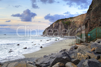 Small beach in Dana Point next to the Harbor