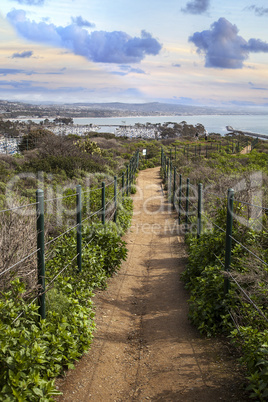 Hiking trail above Dana Point Harbor