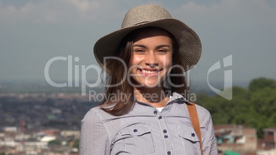 Pretty Teen Girl Smiling