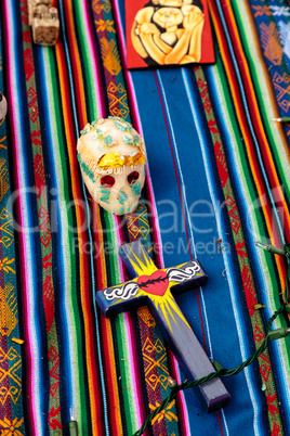 Cross alter at Dia de los muertos