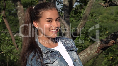 Young Teen Girl At Park