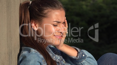 Hopeless Crying Teen Girl