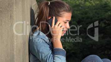 Teen Girl Talking On Cell Phone