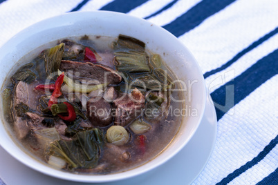 Duck breast soup