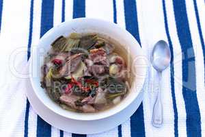 Duck breast soup