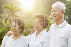Group of Asian seniors people